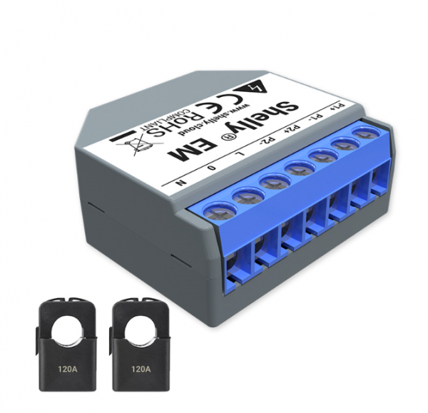 Shelly EM inkl. 2x120A Current Transformer Clamp