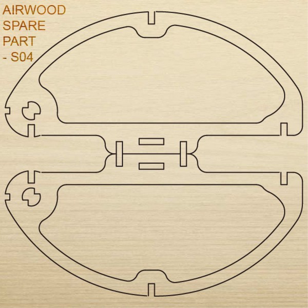Airwood Holz Ersatzteil S04 / Spare Wood Part S04