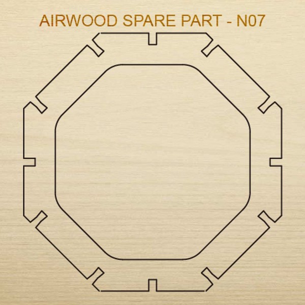 Airwood Holz Ersatzteil N07 / Spare Wood Part N07