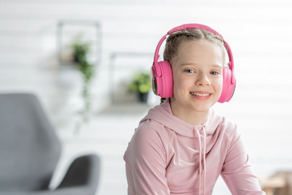 Onanoff Kopfhörer für Kinder / Konzentration / Geräuschunterdrückung / Bluetooth / Pink
