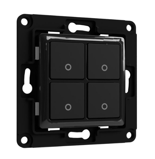 Shelly Accessories &quot;Wall Switch 4&quot; Wandtaster 4-fach Schwarz