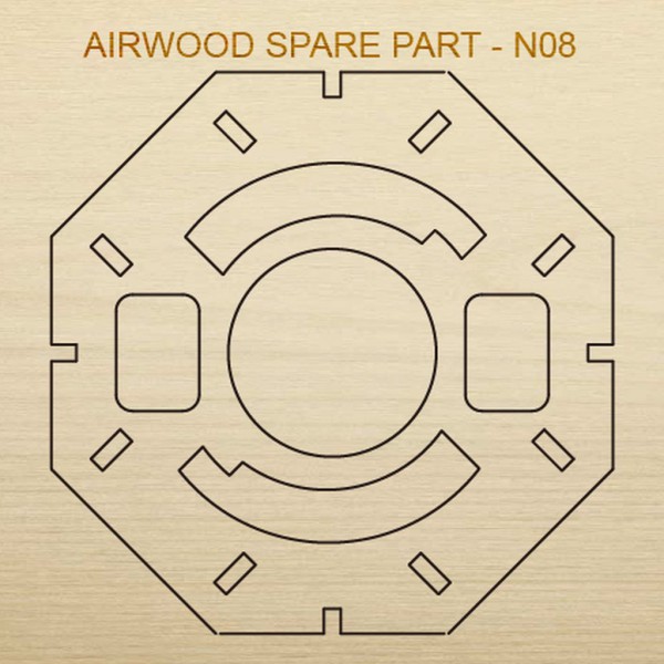 Airwood Holz Ersatzteil N08 / Spare Wood Part N08