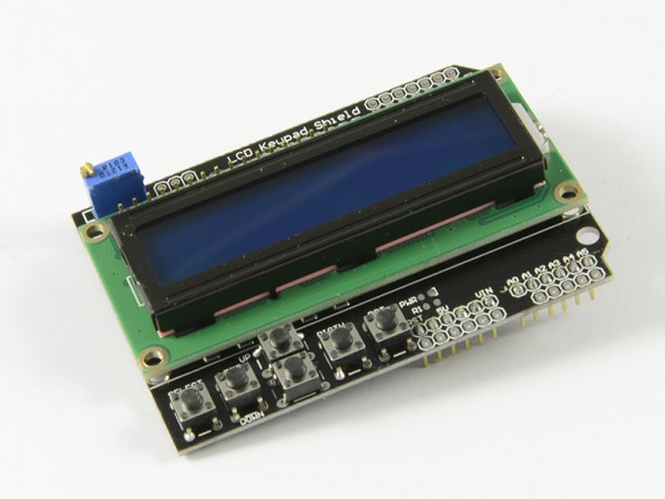 ALLNET 4duino Display Modul LCD1602 (blau) mit Tasten