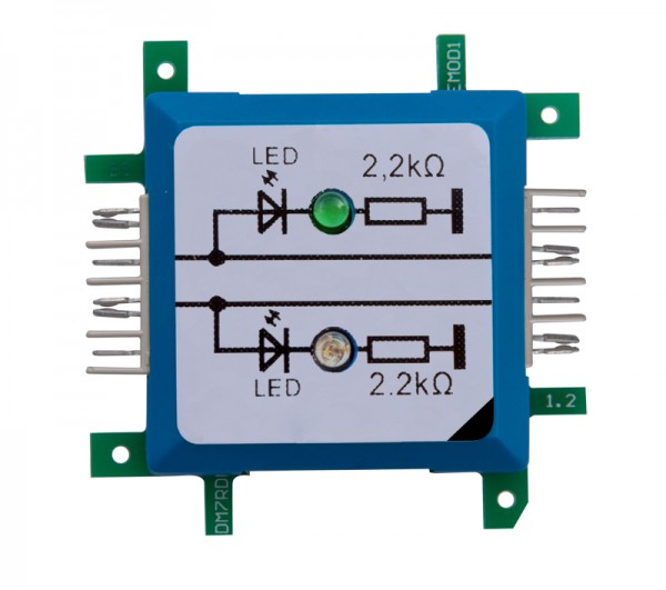 ALLNET Brick&#039;R&#039;knowledge LED dual auf Masse grün &amp; blau Signal durchverbunden
