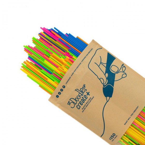 3Doodler Filament / Create+ &amp; Pro+ / 250 / PLA / neongrün, neongelb, neonpink, neonorange, blau