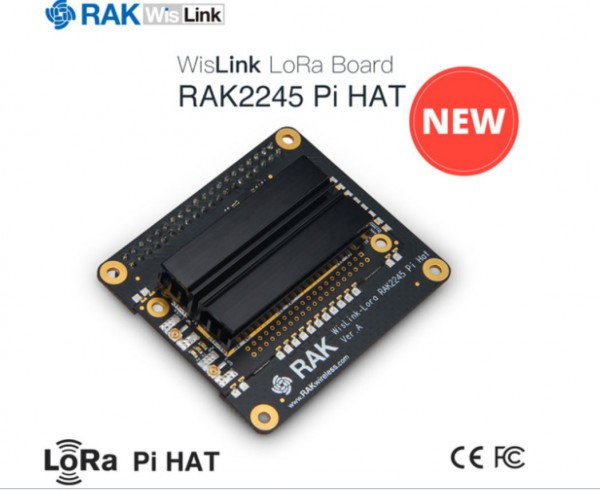 RAK Wireless RAK2245 Pi HAT is a LoRa Gateway with Raspberry Pi form factor based on SX1301, Pre-ins