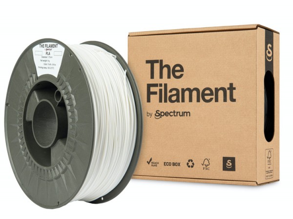 The Filament PLA TRAFFIC WHITE 1.75mm 1kg