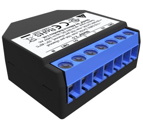 Shelly Relais 2.5 WLAN (Wi-Fi) Schaltaktor für 2x 10 A