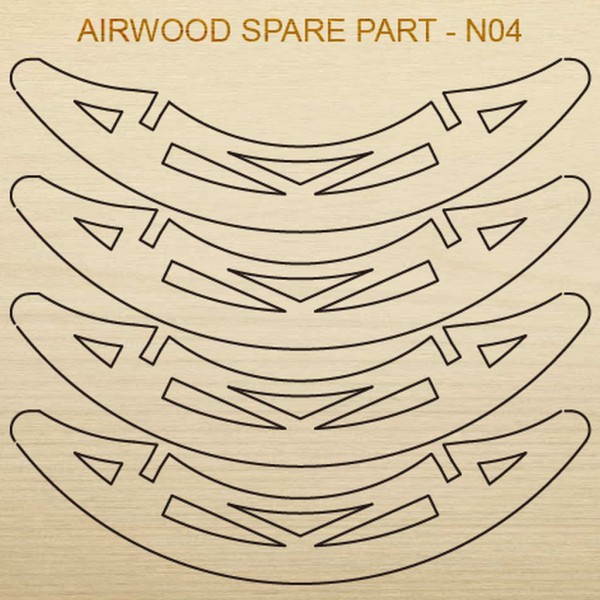 Airwood Holz Ersatzteil N04 / Spare Wood Part N04