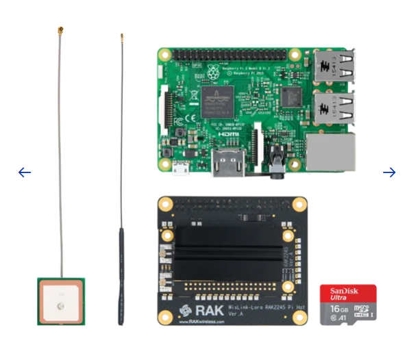 RAK Wireless LoRa WisGate LoRa Gateway Discover Kit RAK2245 Pi HAT &amp; Raspberry Pi 3B+ &amp; 1