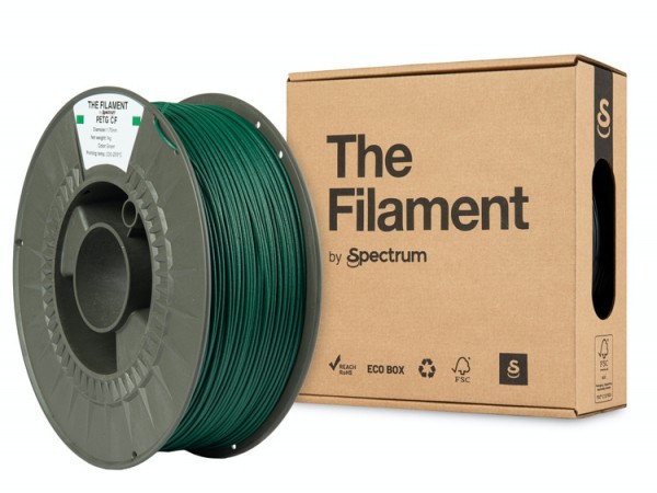 The Filament PETG CF GREEN 1.75mm 1kg