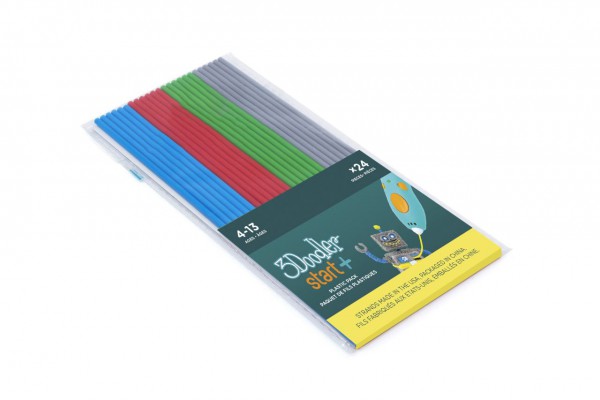 3Doodler Start Filament Mix grau, blau, rot & grün 24 Stück "Primary Pow"