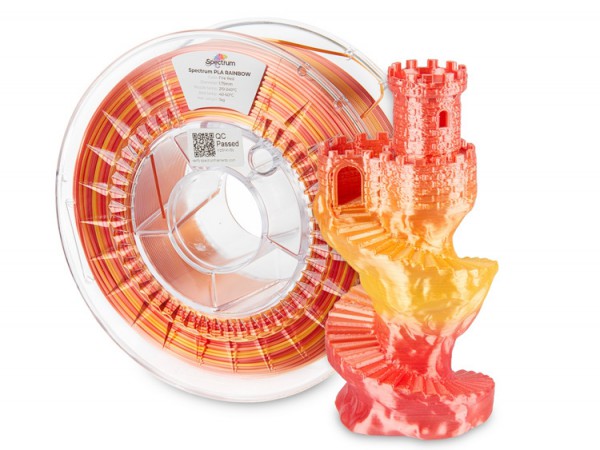 Filament Spectrum PLA SILK Rainbow FIRE RED 1.75mm 1kg