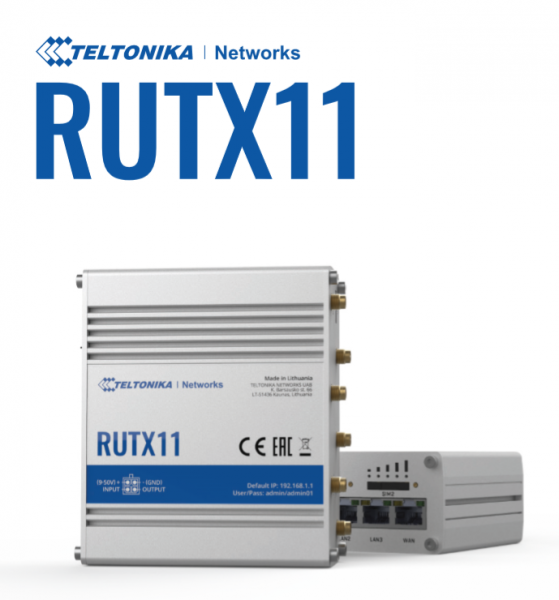 Teltonika Router RUTX11 LTE CAT6 Router WLAN, Dual Band WiFi (Wave-2 802.11ac), 4x Gigabit LAN P