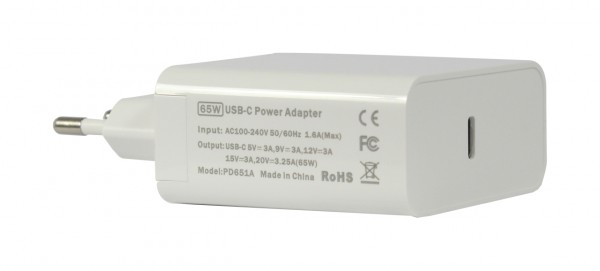 ALLNET USB Ladegerät Quick Charge® PD Netzteil Power Supply65Watt 1x Typ-C**EU PLUG**