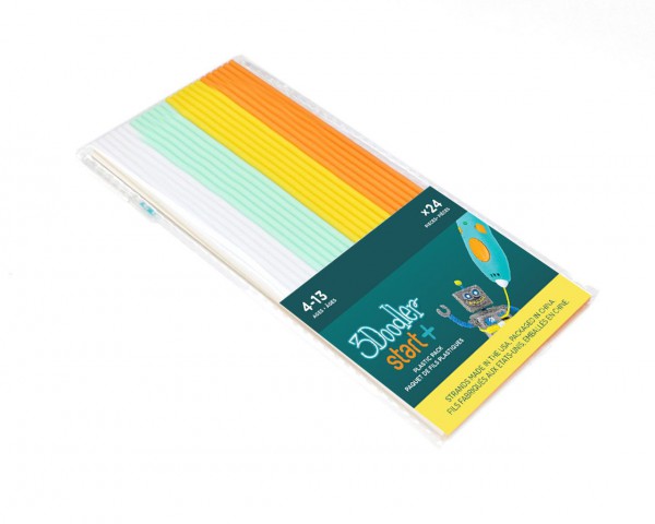 3Doodler Start Filament Mix weiß, mint, gelb & orange 24 Stück "Fire & Ice"