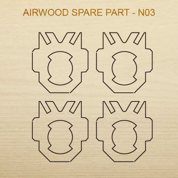 Airwood Holz Ersatzteil N03 / Spare Wood Part N03