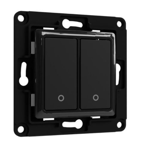 Shelly Accessories &quot;Wall Switch 2&quot; Wandtaster 2-fach Schwarz