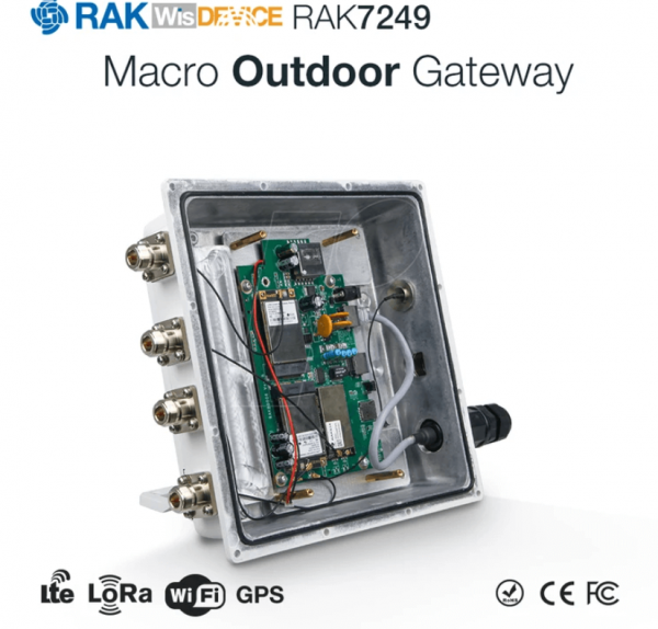 RAK Wireless LoRa WisGate Edge Max DIY LoRaWan Outdoor Gateway Bundle 4 RAK7249-3X-14X 16Ch /