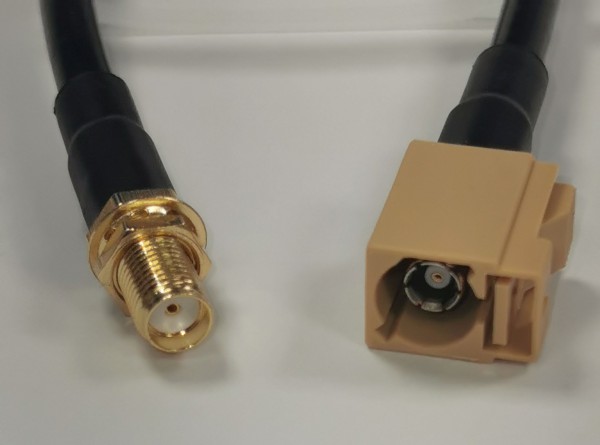 ALLNET Antennen-Kabel LMR-195 SMA(F) Fakra (F) Beige (Keycode I) 10cm