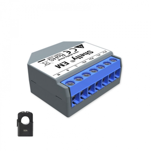 Shelly Messaktor EM (single Phase) mit 1 x 50 A Klemme
