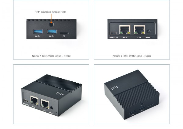 FriendlyELEC NanoPi R4S - Board and Metal Housing-Bundle 4GB RAM