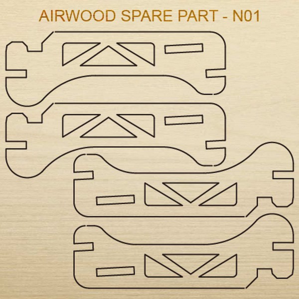 Airwood Holz Ersatzteil N01 / Spare Wood Part N01