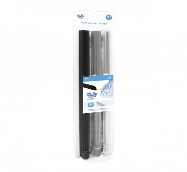 3Doodler Filament / Pro+ / 75 / ABS / schwarz, grau, weiß / &quot;Grayscale Mix&quot;